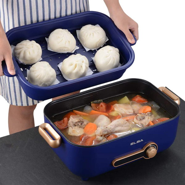 ELBA 9L Multi Cooker EMC-N9015(BL) | Awesome Hotpot Steam Fry Noodles Rice Buns & More - Image 2
