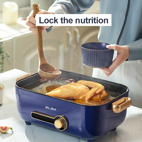 ELBA 9L Multi Cooker EMC-N9015(BL) | Awesome Hotpot Steam Fry Noodles Rice Buns & More - Image 6