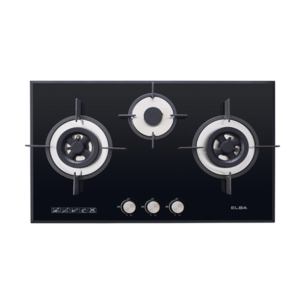 ELBA 3 Burners Gas Hob EGH-K8943G(BK) | Built-in Elegant Easy Cleaning Glass - Image 2