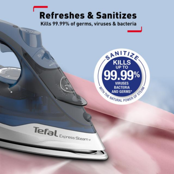 TEFAL 2600W Steam Iron FV2887 | Express Steam+ Durable - Image 3