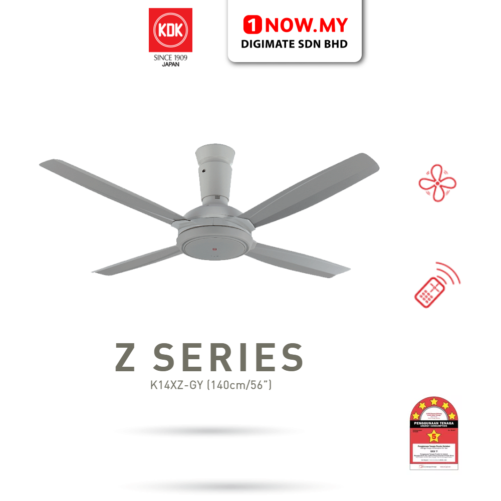 Kdk Ceiling Fan With Remote Control K Xz Gy Grey Blades