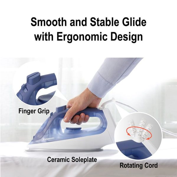 PANASONIC Steam Iron NI-S530ASK | Powerful Steam Quick Easy Ironing - Image 9