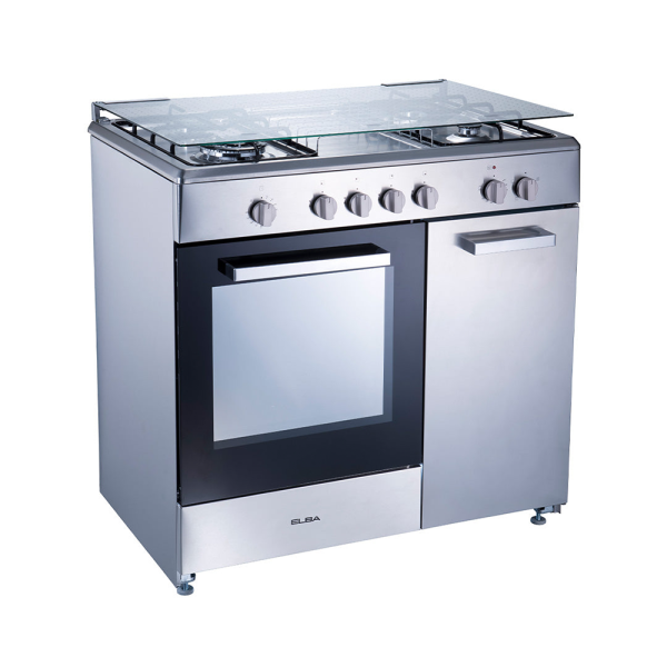 ELBA 4 Burners Gas Cooker With Grill & 70L Electric Oven EGC-C9784E(SS) | Freestanding - Image 4