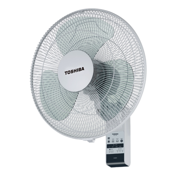 TOSHIBA 16" Wall Fan With Remote Control F-WSA20(W)MY | 3 Speed Choices Flexible Neck Adjustment - Image 3