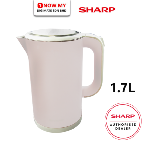 SHARP 1.7L Electric Kettle EKJ171WH | Durable Stainless Steel Quick Easy Overheat Protection