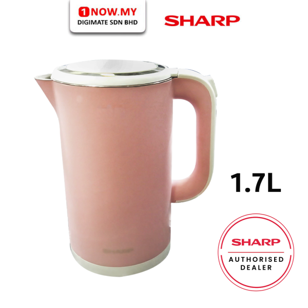 SHARP 1.7L Electric Kettle EKJ171PK | Durable Stainless Steel Quick Easy Overheat Protection