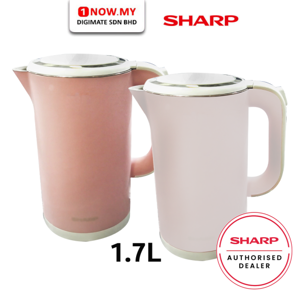 SHARP 1.7L Electric Kettle EKJ171WH / EKJ171PK | Durable Stainless Steel Quick Easy Overheat Protection