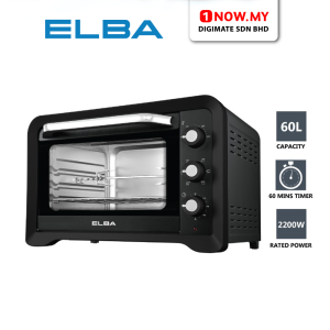 ELBA 60L Electric Oven EEO-G6029(BK) | 6 Heating Selections Rotisserie Convention Function