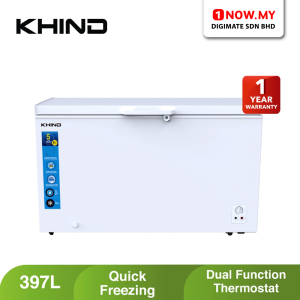 KHIND 400L Chest Freezer FZ400 | Durable Quick Freezing Easy Usage