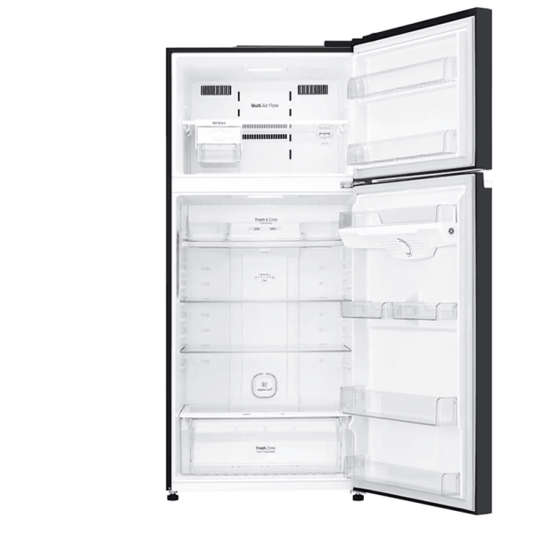 LG 547L Top Freezer Fridge GN-C702SGGM | Black Curved Glass Finish - Image 2