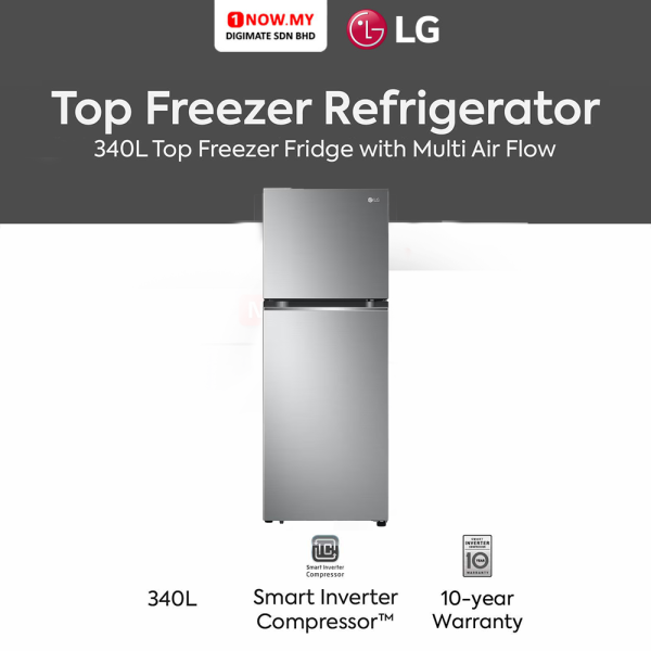 LG 340L Inverter Top Freezer Fridge GN-B312PQMB | Dark Graphite Steel