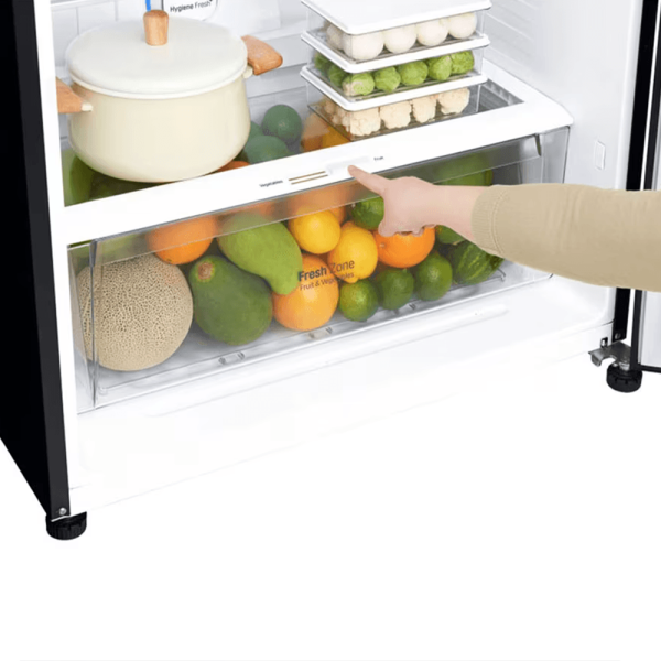 LG 547L Top Freezer Fridge GN-C702SGGM | Black Curved Glass Finish - Image 6