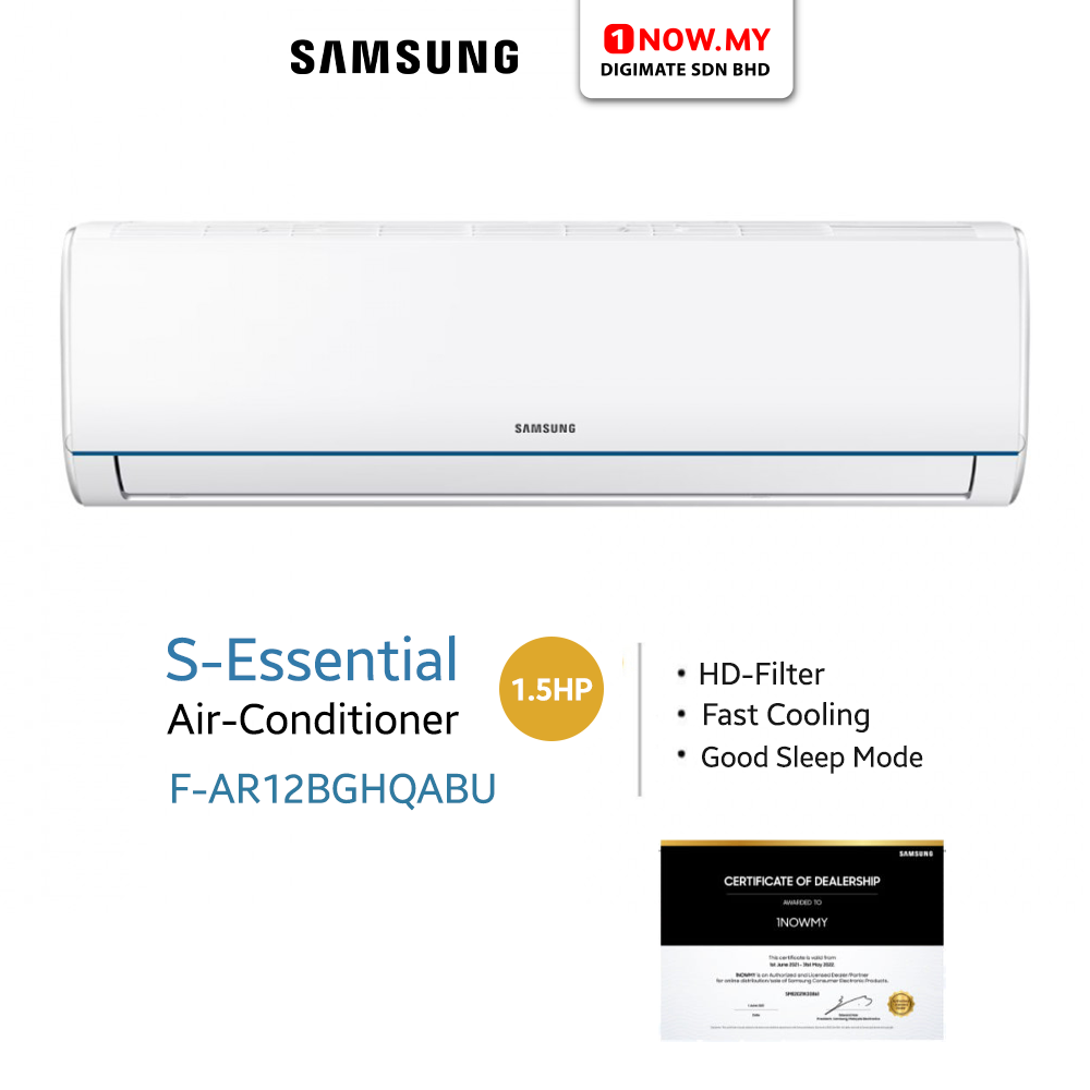 SAMSUNG 1.5HP Non Inverter S-Essential Air-Conditioner F-AR12BGHQABU ...