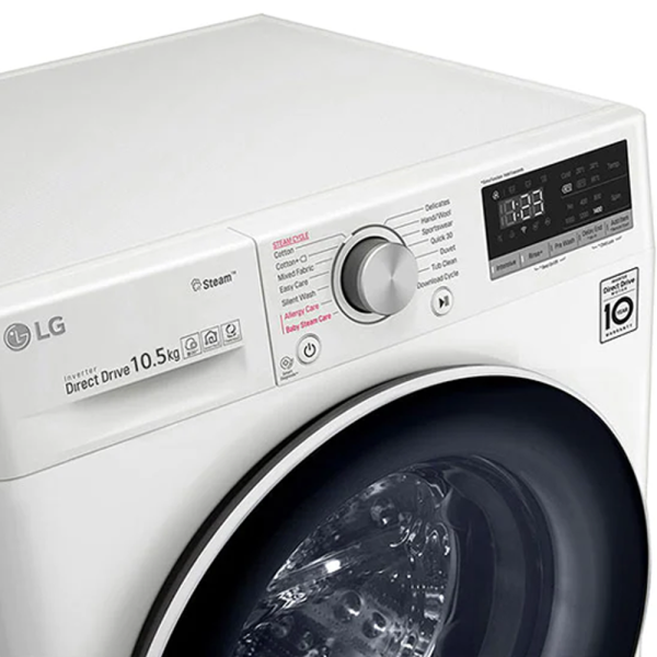 LG 10.5kg Inverter Front Load Washer FV1450S4W | AI Direct Drive Steam - Image 3