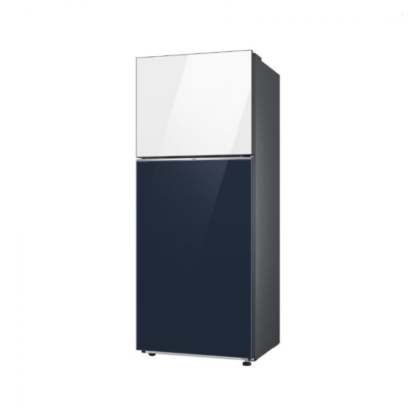 SAMSUNG 476L Inverter Bespoke Top Mount Freezer Refrigerator RT47CB66448AME | Clean White + Clean Navy  - Image 4