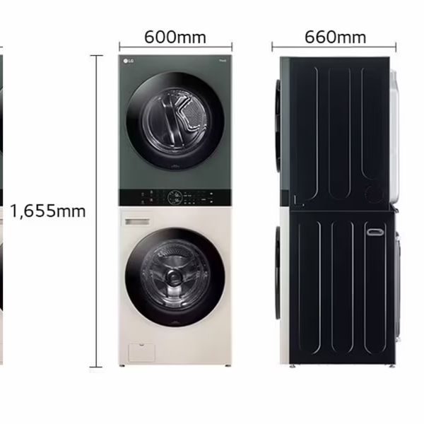 LG 14/10kg Inverter Objet WashTower All-In-One Stacked Washer Dryer WT1410NHEG - Image 2