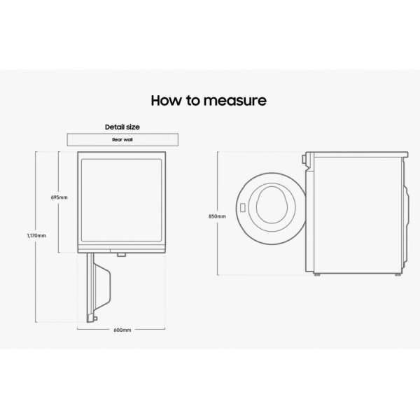 SAMSUNG 13/8kg Bespoke Front Load Washer Dryer WD13BB944DG | AI Ecobubble AI Wash - Image 8