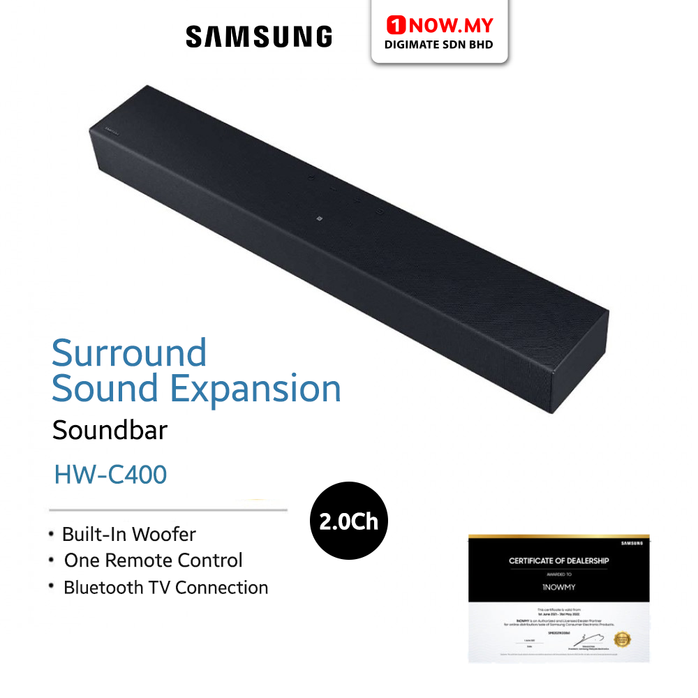 SAMSUNG 2.0Ch C-Series Soundbar HW-C400 | Bluetooth Great Sound System