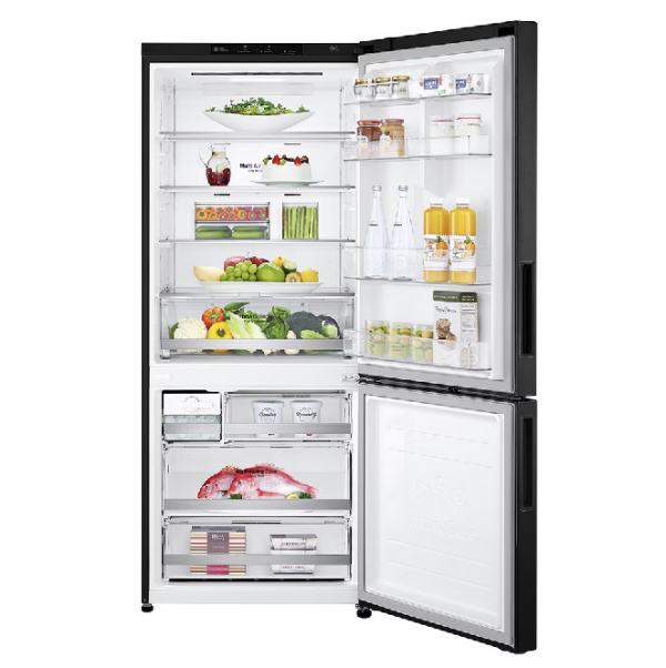 LG 420L Inverter Bottom Freezer Fridge GC-B529NQCM | Matte Black Finish Multi Air Flow - Image 2