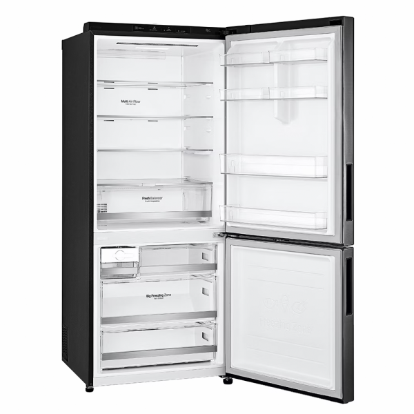 LG 420L Inverter Bottom Freezer Fridge GC-B529NQCM | Matte Black Finish Multi Air Flow - Image 5