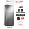 SHARP 440L Inverter Top Freezer Folio Refrigerator SJ4422MSS | Energy Saving AG Nano Deodoriser