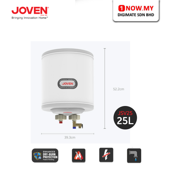 JOVEN 25L Storage Water Heater JSV25 | Reliable High Quality Water Heating Solution Vertical