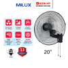 MILUX 20" Industrial Wall Fan MIWF-2002 | High Performance Cooling Smooth Oscillation Safety Guard