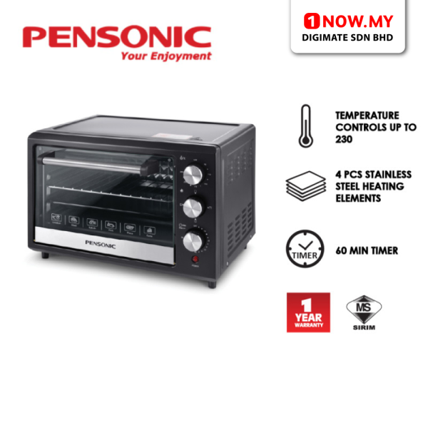 PENSONIC 70L Electric Oven PEO-7011 | 3D Diamond Surface 5 Star Energy Efficient