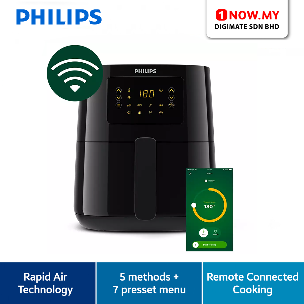 PHILIPS 4.1L Air Fryer 5000 Series 13-in-1 Connected HD9255/90 | 1400W ...