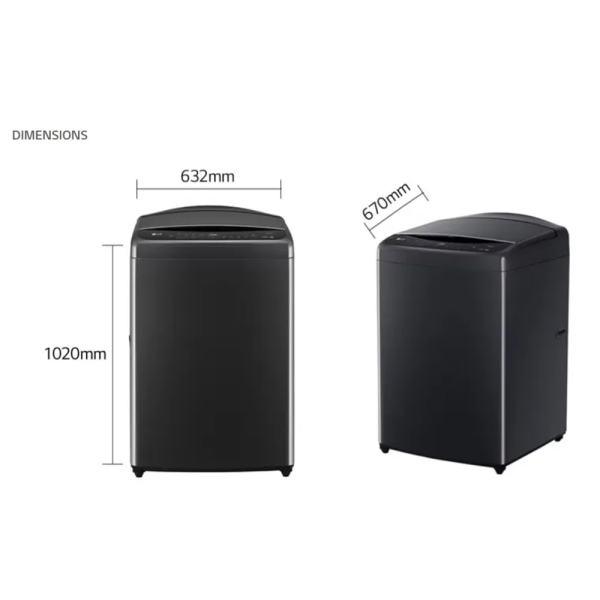 LG 18kg Inverter Top Load Washing Machine TV2518SV7K | Intelligent Fabric Care - Image 2