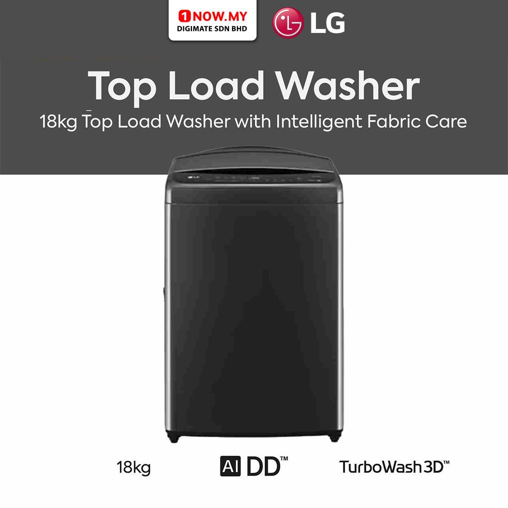 LG 18kg Inverter Top Load Washing Machine TV2518SV7K | Intelligent Fabric Care