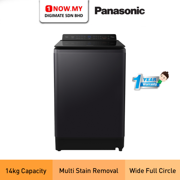 PANASONIC 14kg Inverter Top Load Washing Machine NA-FD14V1BRT | StainMaster Water Bazooka ECONAVI