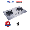 MILUX 2 Burners Classique Cooker Hob MGH-S634M | Easy Clean Stainless Steel Surface