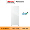 PANASONIC 422L Inverter 2-Door Bottom Freezer Refrigerator NR-BX421WGWM | ECONAVI Prime Fresh+
