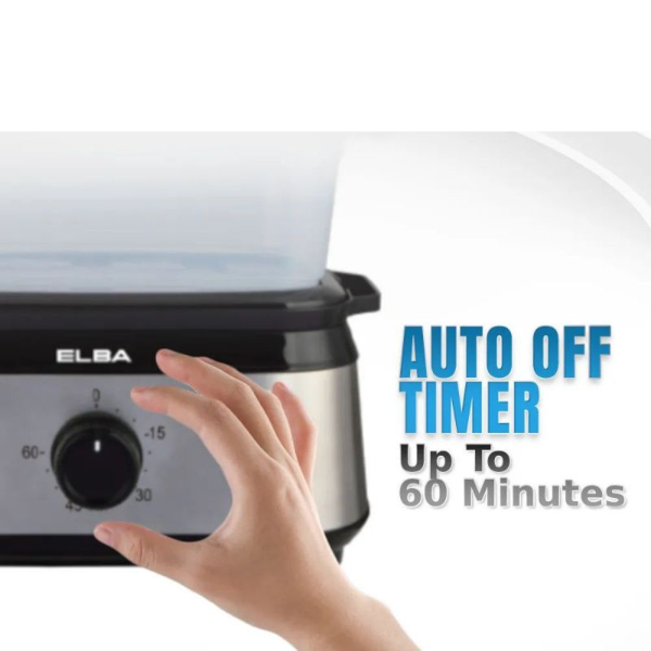 ELBA 10L Food Steamer EFS-M1038(SS) | 3 Detachable Layers Overheat Protection BPA Free - Image 4