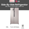 LG 508L Side-by-Side Fridge GC-B507PGAM | Gold Finish Multi Air Flow Touch LED Display
