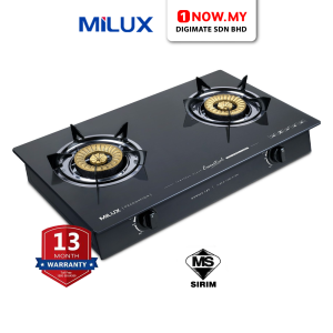MILUX 2 Burners Gas Cooker MSG-6260 | Tempered Glass