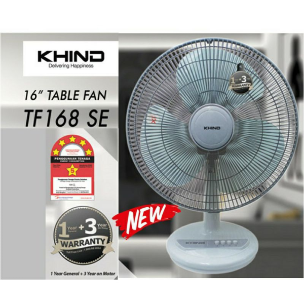 KHIND 16" Table Fan TF168SE | High Performance 5 Star Energy Efficient - Image 4