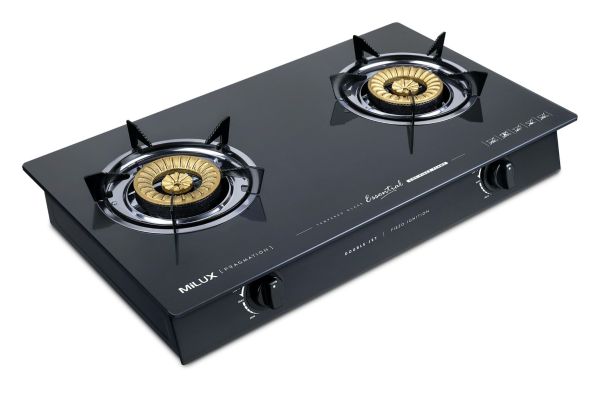 MILUX 2 Burners Gas Cooker MSG-6260 | Tempered Glass - Image 2