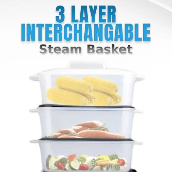 ELBA 10L Food Steamer EFS-M1038(SS) | 3 Detachable Layers Overheat Protection BPA Free - Image 5
