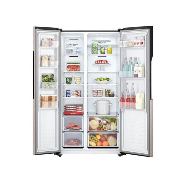 LG 508L Side-by-Side Fridge GC-B507PGAM | Gold Finish Multi Air Flow Touch LED Display - Image 2