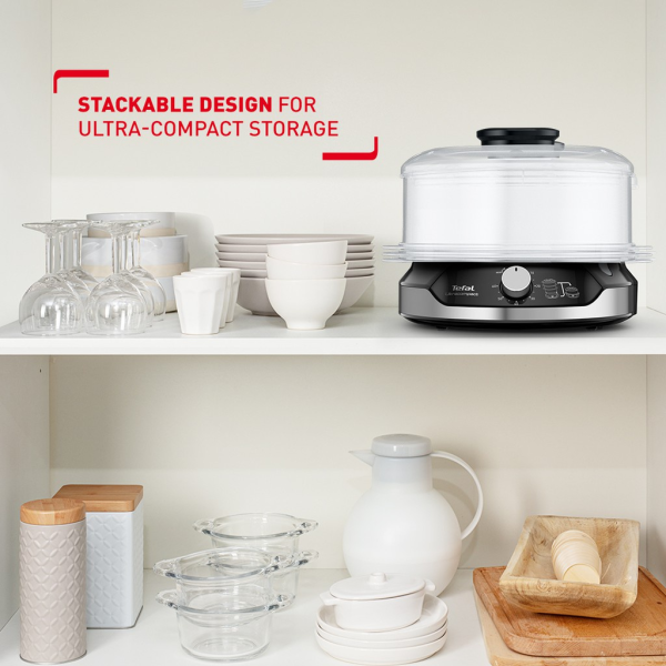 TEFAL 9L Ultracompact Food Steamer VC204865 | BPA-Free Maximum Convenience Hassle-Free Steaming - Image 4