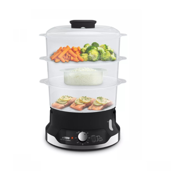 TEFAL 9L Ultracompact Food Steamer VC204865 | BPA-Free Maximum Convenience Hassle-Free Steaming - Image 2
