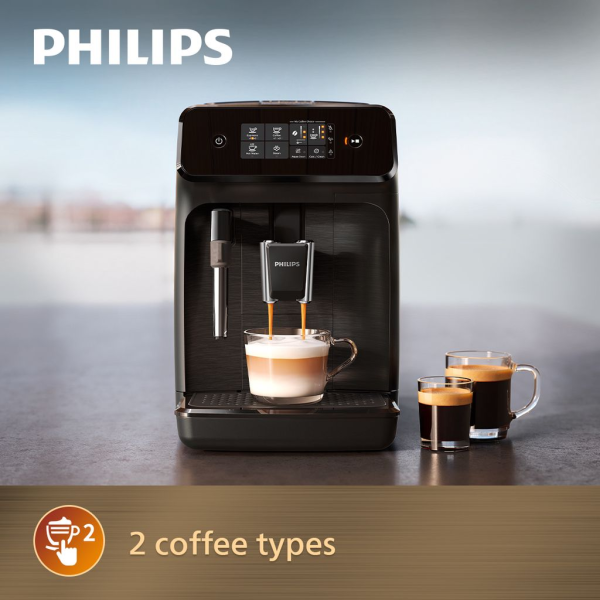 PHILIPS Classic Milk Frother 1200 Series Coffee Machine EP1220/00 | Fully Automatic 2 Easy Delicious Coffees Fresh Beans - Image 3