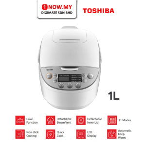 TOSHIBA 1L Digital Rice Cooker RC-10DH1NMY | Non-Stick Multi-function Quick Cook