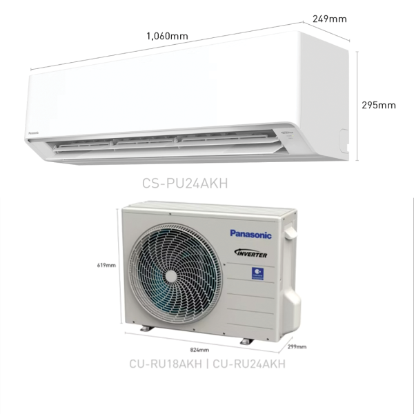 PANASONIC 2.5HP Standard Inverter Air Conditioner PU Series CS-PU24AKH | PU-AKH Powerful Energy Saving Air Protection - Image 2