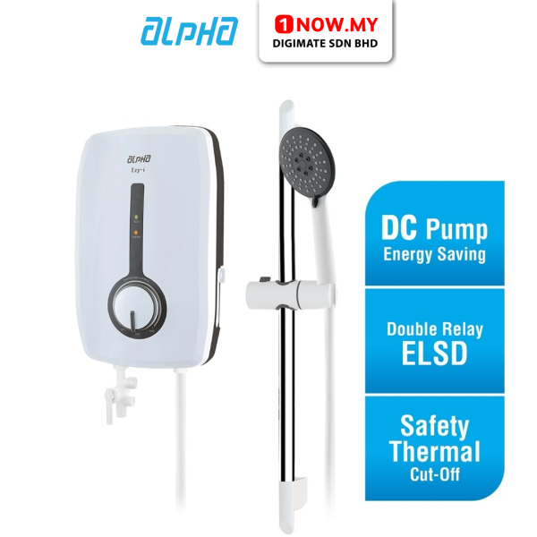 ALPHA Instant Water Heater EZY-i (White) | Silent DC Pump Energy Saving IP25 Splash Proof