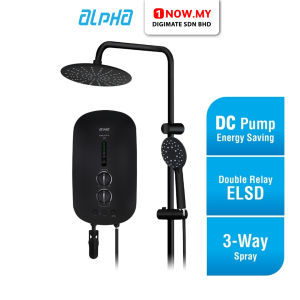ALPHA Instant Water Heater With Rainshower SMART 18i SP-RS | Super Power Silent DC Pump Energy Saving IP25 Splash Proof