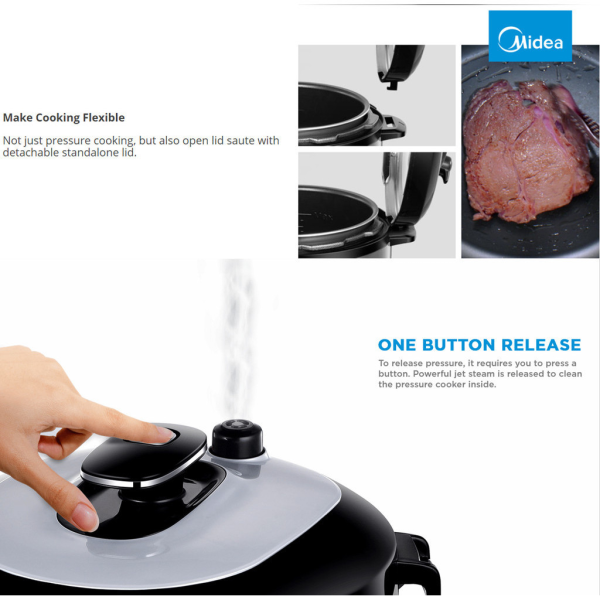 MIDEA 5L Pressure Cooker MY-CH501W | Great 11-Cooking Functions - Image 3