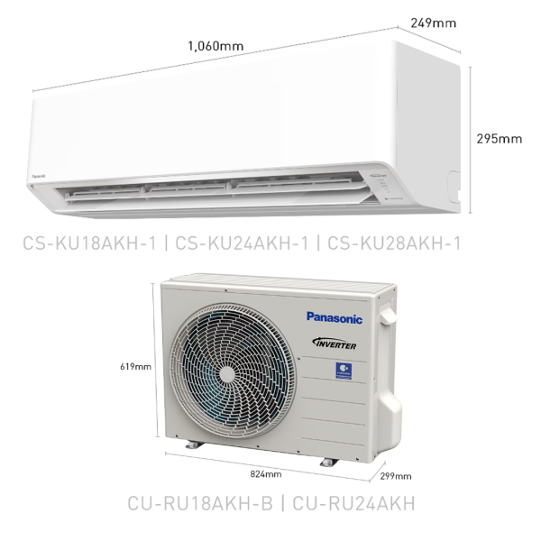 PANASONIC 2.5HP X-Deluxe Inverter Air Conditioner KU Series CS-KU24AKH / CU-RU24AKH | KU-AKH Wifi Energy Efficient - Image 2